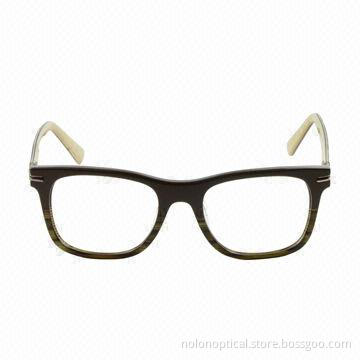 Plastic Green/Yellow Eye-wear, Made of Acetate with Tortoise Material, OEM/ODM Orders Welcome